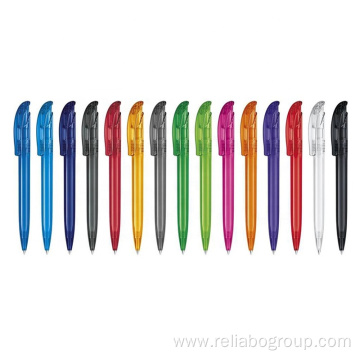 Color Press Ballpoint Pens Plastic Simple Transparent Color